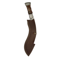 elTORO Machete - acciaio damasco - 28 cm - fodero in pelle incluso