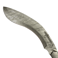 elTORO Machete - acciaio damasco - 28 cm - fodero in pelle incluso