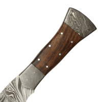 elTORO Machete - acciaio damasco - 28 cm - fodero in pelle incluso