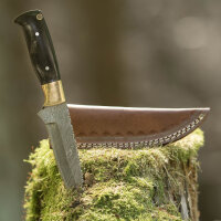 elTORO Corno dottone - Damasco - Coltello da caccia - 12...