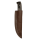 elTORO Corno dottone - Damasco - Coltello da caccia - 12 cm - fodero in pelle incluso