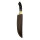 elTORO Corno dottone - Damasco - Coltello da caccia - 17 cm - fodero in pelle incluso
