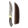elTORO Corno dottone - Damasco - Coltello da caccia - 17 cm - fodero in pelle incluso