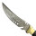 elTORO Corno dottone - Damasco - Coltello da caccia - 17 cm - fodero in pelle incluso