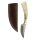 elTORO Fine Brass Bone - Damasco - Coltello da caccia - 7,7 cm - fodero in pelle incluso