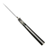 elTORO Damascus Horn - Damasco - Coltello da caccia - 9 cm - fodero in pelle incluso