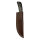 elTORO Damascus Horn - Damasco - Coltello da caccia - 9 cm - fodero in pelle incluso