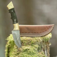 elTORO Doppio corno dottone - Damasco - Coltello da...