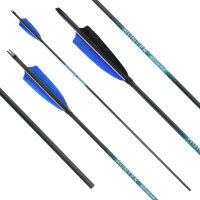 36-40 lbs | [CONSIGLIO DI PREZZO] Freccia di carbonio | SPHERE Hunter Pro - con piume naturali | Spine 500 | 32 pollici