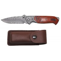 FOX OUTDOOR Coltello in damasco - pieghevole - manico in...