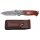 FOX OUTDOOR Coltello in damasco - pieghevole - manico in legno - fodero in pelle