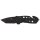 Coltello pieghevole FOX OUTDOOR - a una mano - nero - manico in metallo