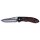 Coltello pieghevole FOX OUTDOOR - a una mano - manico con intarsi in legno