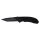 Coltello pieghevole FOX OUTDOOR - a una mano - nero - manico in metallo