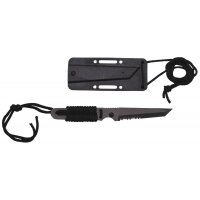 Coltello FOX OUTDOOR - Action I - nero - manico avvolto -...