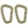 Moschettone MFH - Plastica - coyote tan Ø 7 mm x 8,5 cm - Confezione da 2 pz.