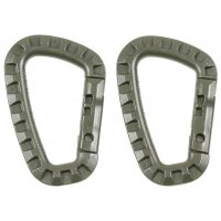 Moschettone MFH - plastica - oliva - Ø 7 mm x 8,5...