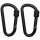 Moschettone MFH - tappo a vite - Ø 8mm x 8cm - confezione da 2 - nero