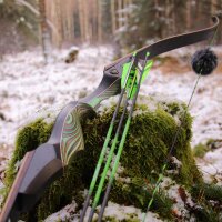 DRAKE ARCHERY ELITE Green Goblin - 60 pollici - 30-50 lbs - Arco a ricurvo da abbattere