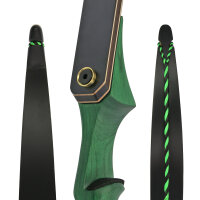 2nd CHANCE | JACKALOPE - Malachite - 60 Zoll - 55 lbs - Take Down Recurvebogen | Rechtshand